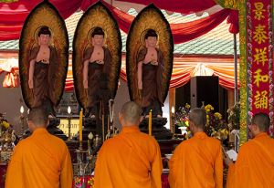 Monks at The  Temple of Dawn Bangkok